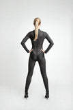 STRECH NET JUMPSUIT - BANDS DECORATIVE