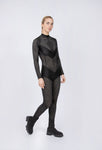 STRECH NET JUMPSUIT - BANDS DECORATIVE