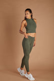 Women's Vital Crop Tank - Olive